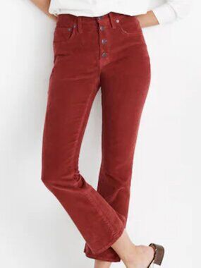 Madewell Cali Demi-Boot Jeans in Corduroy Size 24
